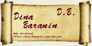 Dina Baranin vizit kartica